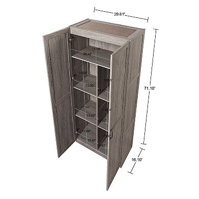 MANHATTAN COMFORT Hopkins Storage Cabinet 2-piece Set