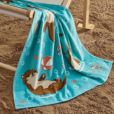 Kids Madelinen Cotton Vibrant Print Quick Dry Beach Towel