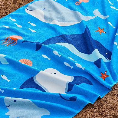 Kids Madelinen Cotton Vibrant Print Quick Dry Beach Towel
