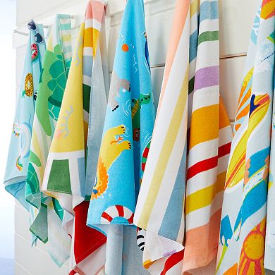 Kids Madelinen Cotton Vibrant Print Quick Dry Beach Towel