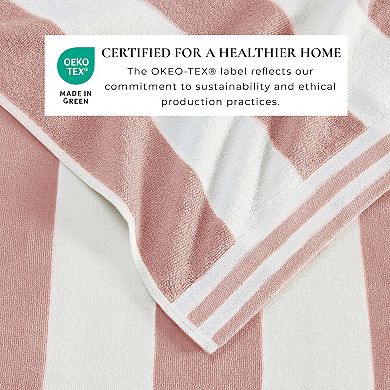 Madelinen Velour Cabana Stripe 4-pack Beach Towel Set