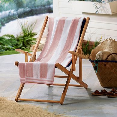 Madelinen Velour Cabana Stripe 4-pack Beach Towel Set