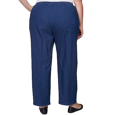 Plus Size Alfred Dunner Denim Pull On Short Length Pant