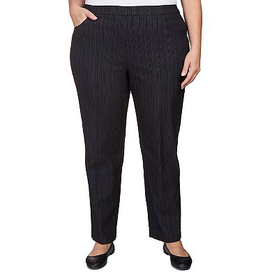 Plus Size Alfred Dunner Slim Fit Pinstripe Short Length Pant