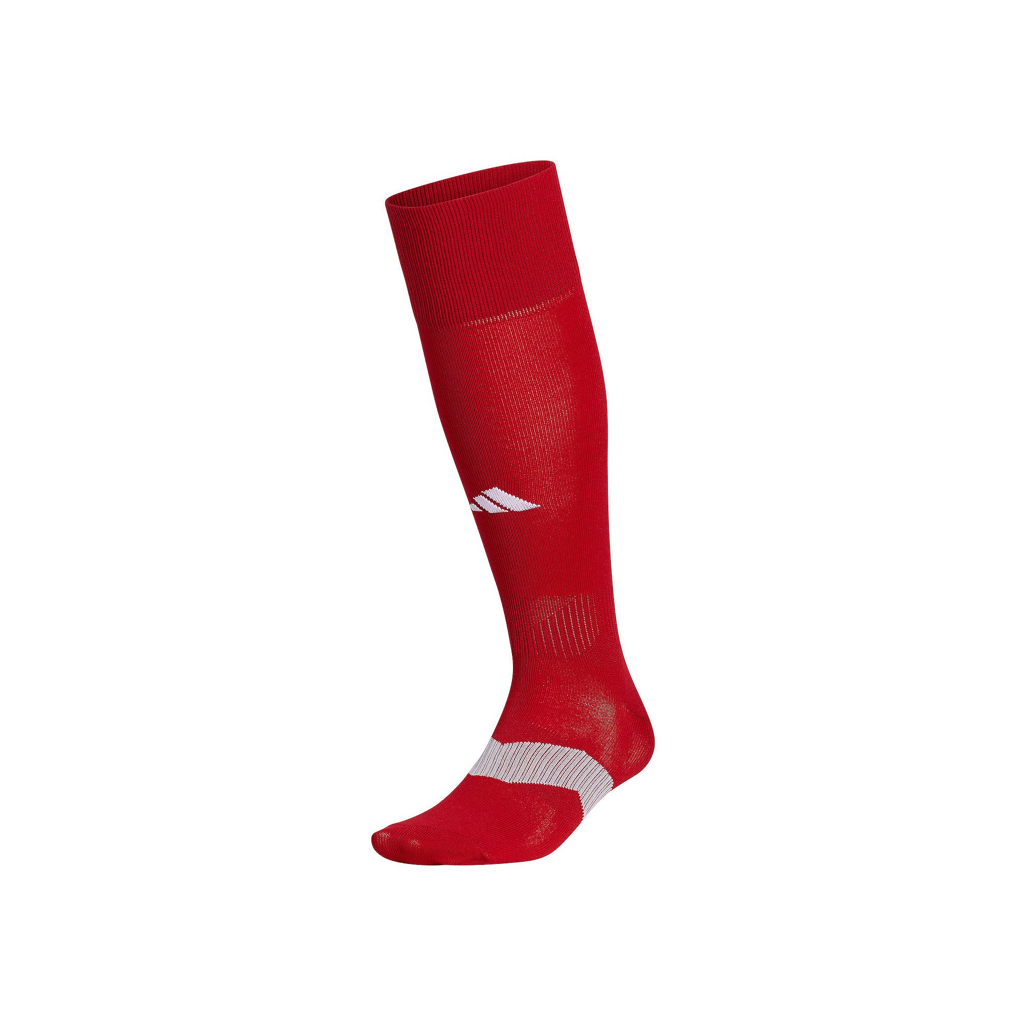 Mens adidas Metro 6 Over The Calf Socks, Size: Medium, Red Grey White