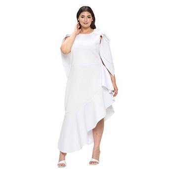 Plus Size Kaskade Ruffled Neoprene Dress