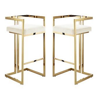 Anjali Bar Stool/Counter Stool Geometric Frame (Set of 2)