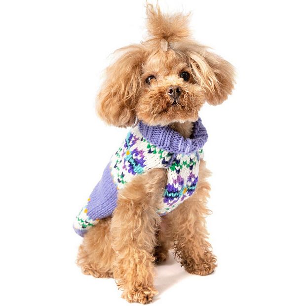 Chilly Dog Lavender Flowers Dog Sweater