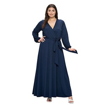 Plus Size Espinoza Surplice Maxi Dress