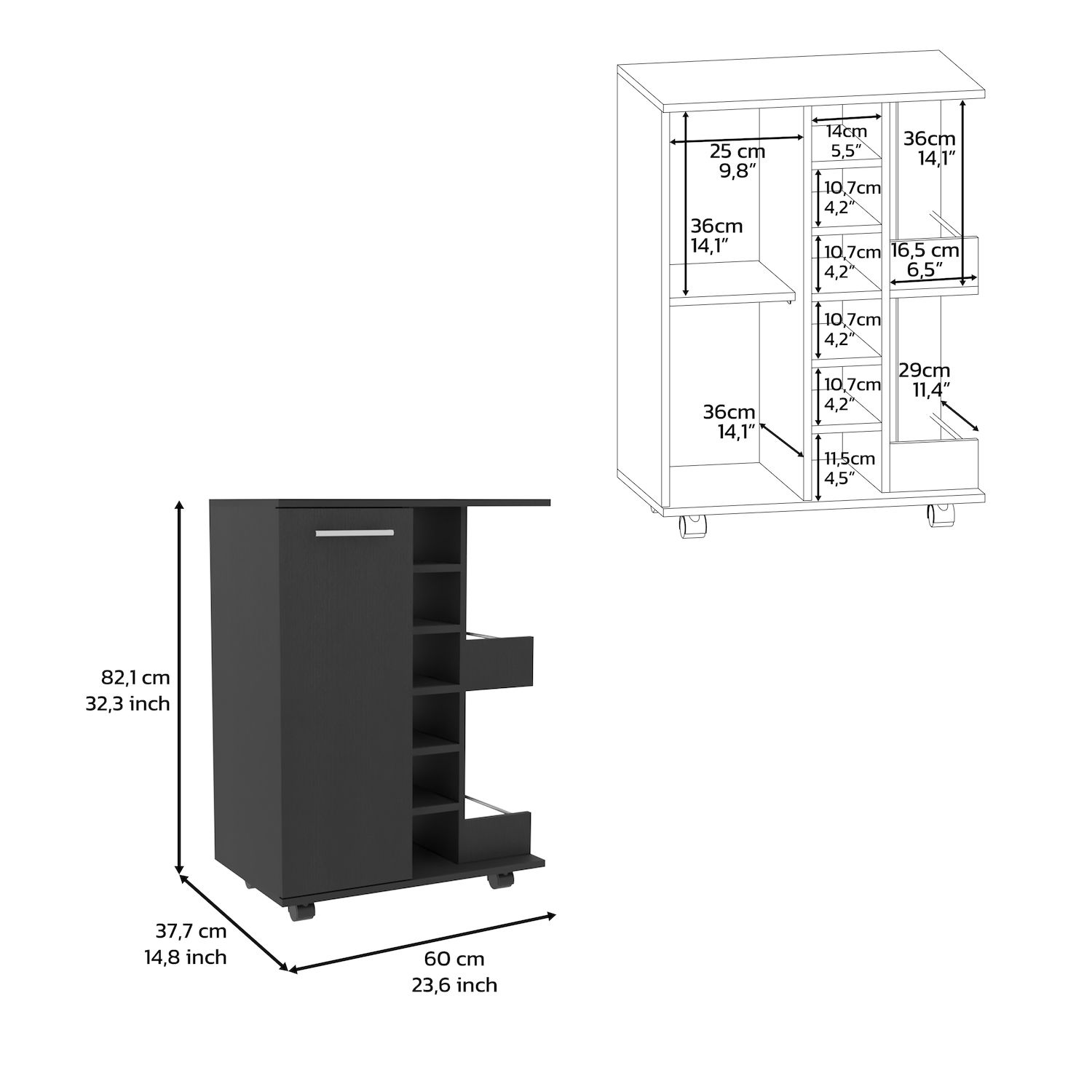 Magda Bar Cart - Thumbnail 3