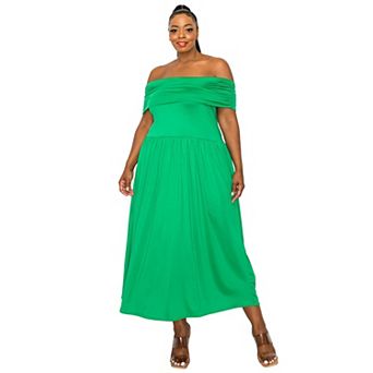 Plus Size Hayek Off Shoulder Maxi Dress