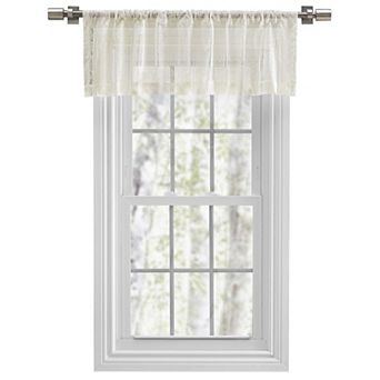 Stripe Lace Rod Pocket Valance