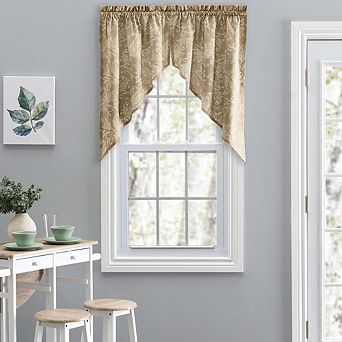 Lexington Leaf Printed Leaf Pattern Curtain Tailored Swags