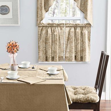 Lexington Leaf Printed Leaf Pattern Curtain Tailored Swags