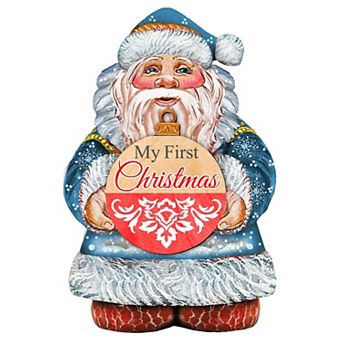 My First Christmas 24-Inch Door Decor by G. DeBrekht - Adorable Santa & Snowman Holiday Keepsake