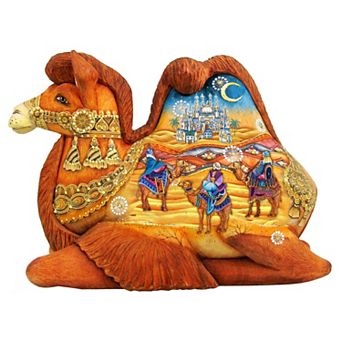 Three Kings Nativity 24-Inch Handcrafted Wooden Door Decor by G.DeBrekht Inspirational Holiday Decor