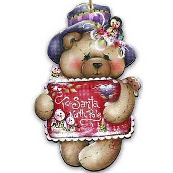 To Santa with Love 24-Inch Handcrafted Wooden Door Hanger & Wall Art by Mills-Price Christmas Decor