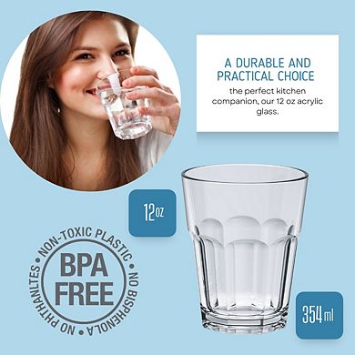 12 Oz Acrylic Cups Set of 6