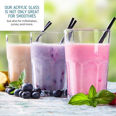 12 Oz Acrylic Cups Set of 6