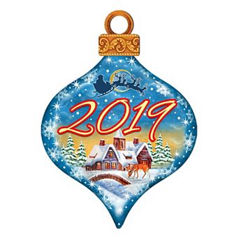 Dated Christmas Village Dated 24-Inch Door Decor by G. DeBrekht - Santa Snowman Decor