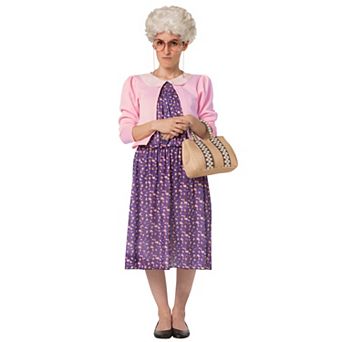 Golden Granny Wise Halloween Costume with Wig, Adult Size S-M