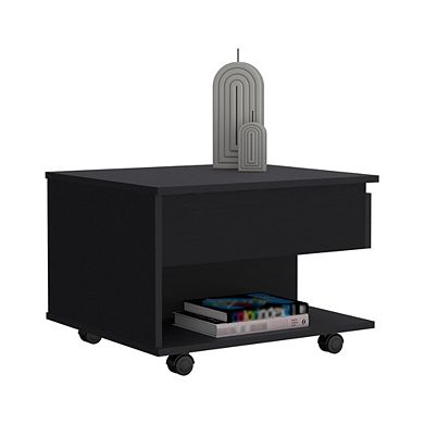 DEPOT E-SHOP Babel Lift Top Coffee Table, Casters, One Shelf, Black