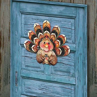 Be Thankful Turkey Sitter Halloween 24-Inch Door Decor by J. Mills-Price - Thanksgiving Decor
