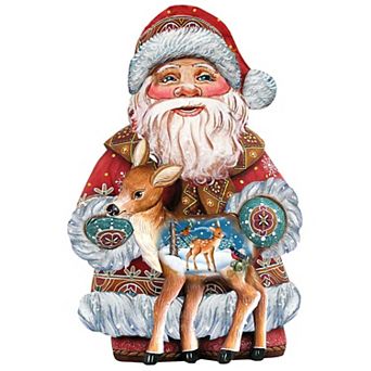 Holiday Fawn Decorative Christmas 24-Inch Door Decor by G. DeBrekht - Festive Santa Decor