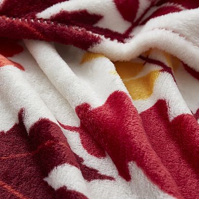 Kate Aurora Living Ultra Soft & Plush Fall Autumn Leaves Hypoallergenic Fleece Throw Blanket Cover
