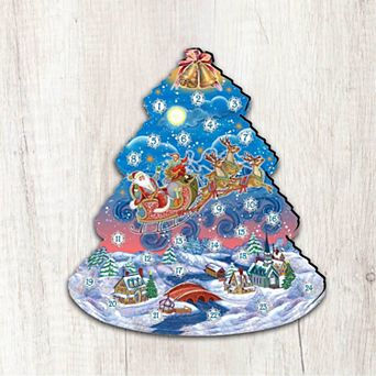 Nativity Holiday 24-Inch Handcrafted Wooden Door Decor by G. DeBrekht - Holiday Decor