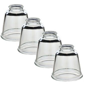 Clear Glass Shade Lamp Replacement Kit For Ceiling Fan Light Kits 4-pack