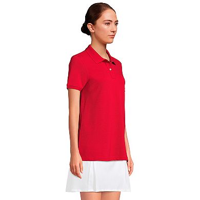 Women's Lands' End School Uniform Short Sleeve Mesh Polo Shirt