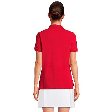 Women's Lands' End School Uniform Short Sleeve Mesh Polo Shirt