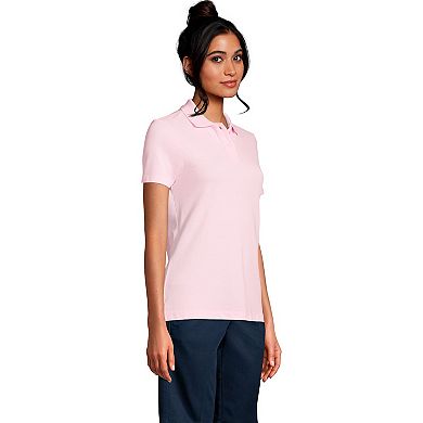 Women's Lands' End School Uniform Short Sleeve Mesh Polo Shirt