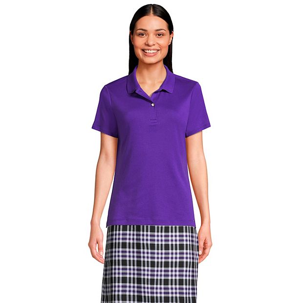 Women's Lands' End School Uniform Short Sleeve Interlock