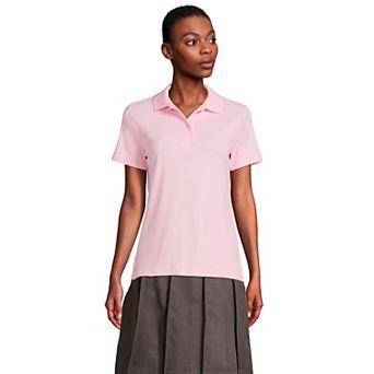 Women's Lands' End School Uniform Short Sleeve Interlock Polo Shirt