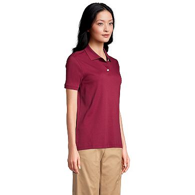 Women's Lands' End School Uniform Classic Short Sleeve Interlock Polo Top