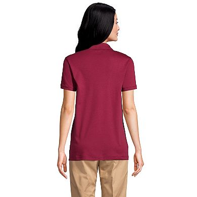 Women's Lands' End School Uniform Classic Short Sleeve Interlock Polo Top