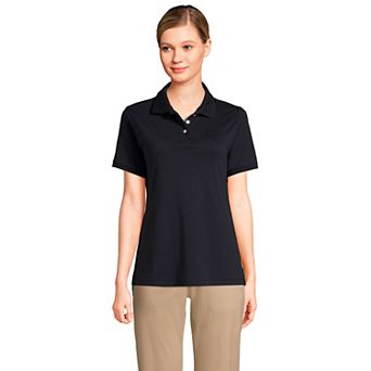 Women's Lands' End School Uniform Classic Short Sleeve Interlock Polo Top