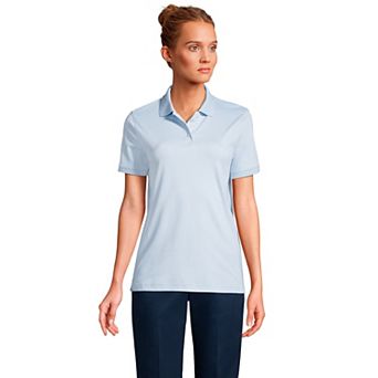 Women's Lands' End School Uniform Classic Short Sleeve Interlock Polo Top