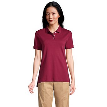 Women's Lands' End School Uniform Classic Short Sleeve Interlock Polo Top