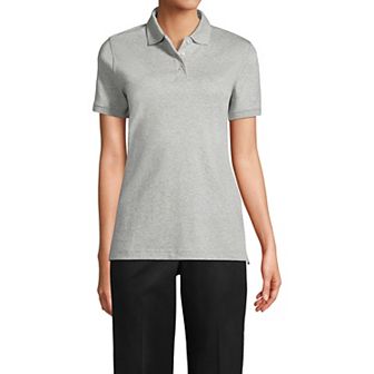 Women's Lands' End School Uniform Classic Short Sleeve Interlock Polo Top
