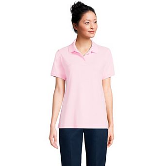 Women's Lands' End School Uniform Classic Short Sleeve Interlock Polo Top