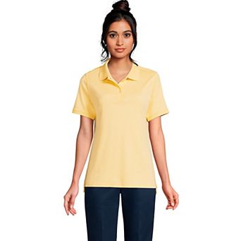 Women's Lands' End School Uniform Classic Short Sleeve Interlock Polo Top