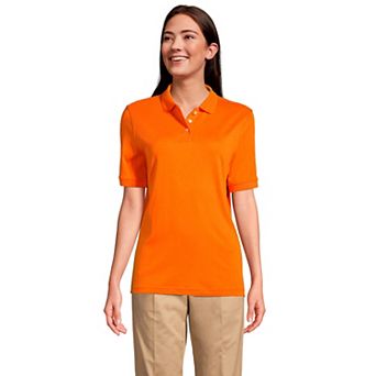 Women's Lands' End School Uniform Classic Short Sleeve Interlock Polo Top