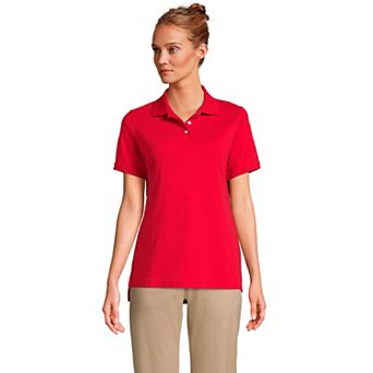 Women's Lands' End School Uniform Classic Short Sleeve Interlock Polo Top