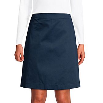 Women's Lands' End School Uniform Above the Knee Blend Chino Skort