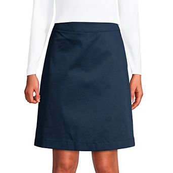Women's Lands' End School Uniform Above the Knee Blend Chino Skort