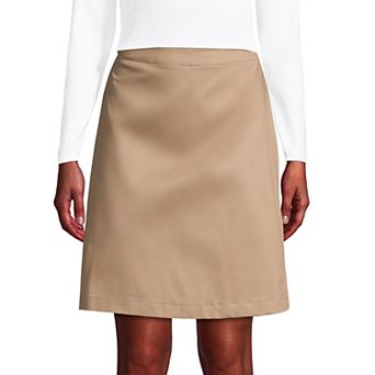 Women's Lands' End School Uniform Above the Knee Blend Chino Skort