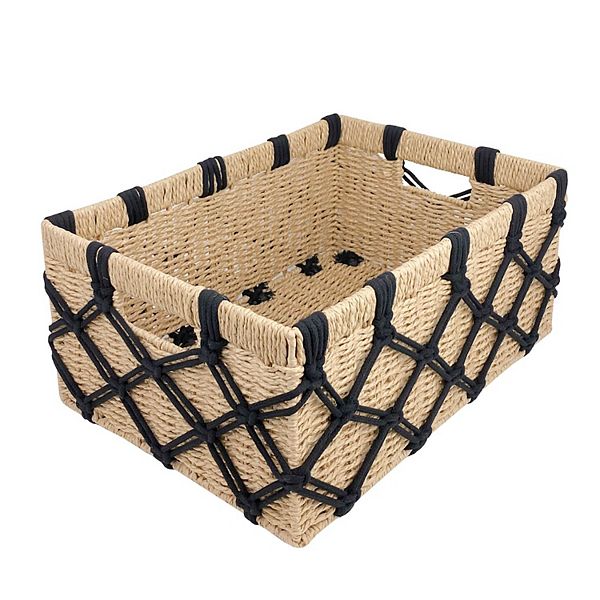 Belle Maison Paper Weave & Rope Basket